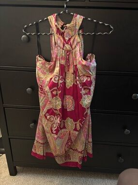 Cache Pink Paisley Silk Halter